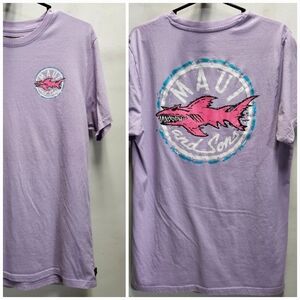 Maui and Sons Large Lavender Graphic Tee Shirt Surf Skate California Streetwear